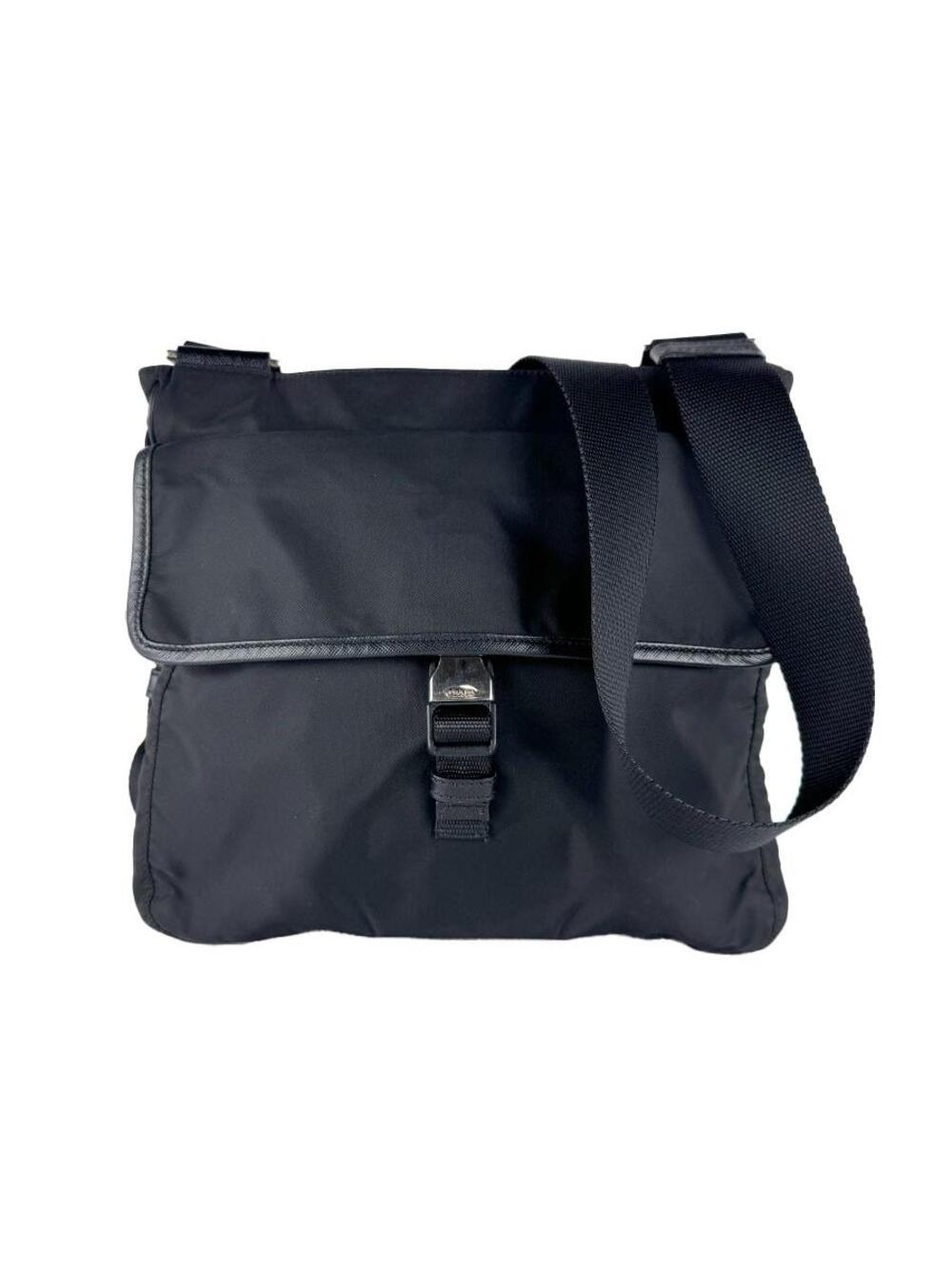 Auth Prada Crossbody Shoulder Bag Black #344978P33B